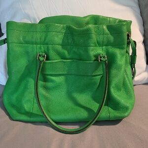Kate Spade Green Leather Tote Bag
